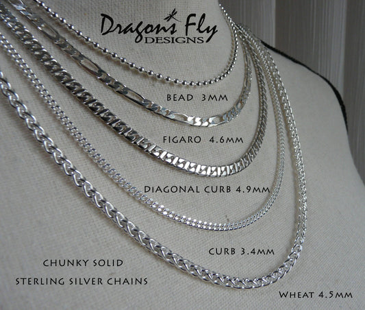 Sterling Silver Chains: Dainty to Chunky