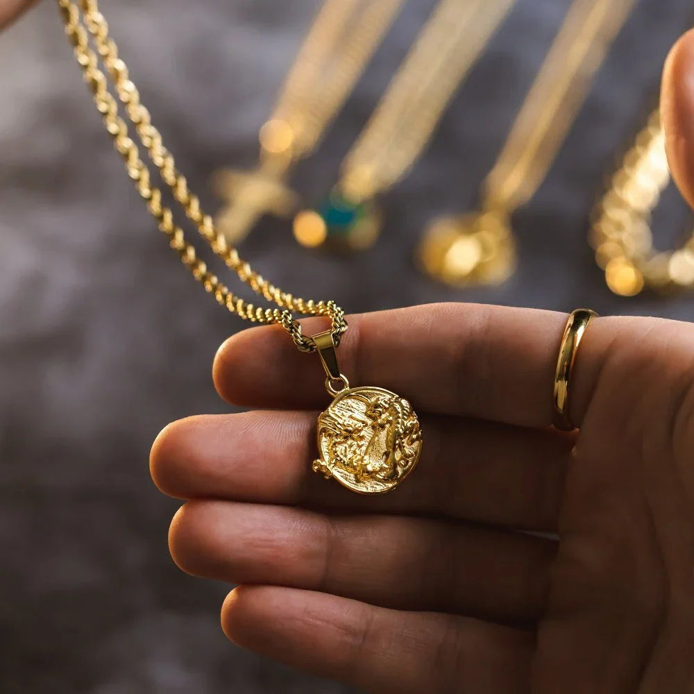 Gold Pendant Gold: Double the Shine