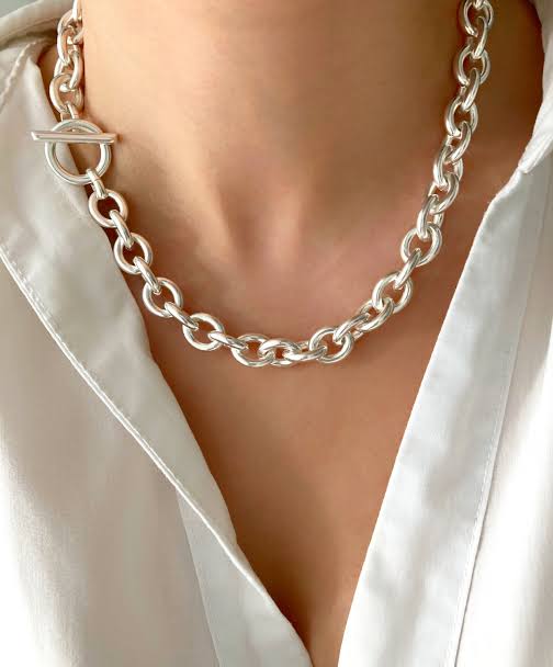 What Do You Wear With a Silver Bulky Necklace?