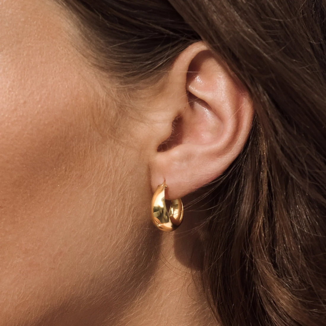 Small Chunky Gold Hoop Earrings: Be Bold