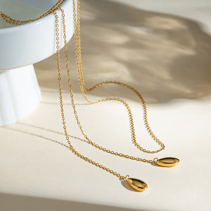 18K Gold Dainty Seashell Wrap Around Chain Necklace