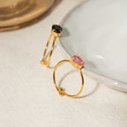 18K Gold Classic Gemstone Stacking Ring
