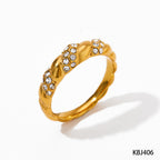 18K Gold Luxury Croissant Ring