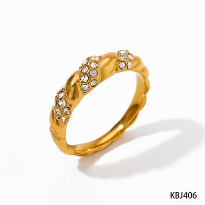 18K Gold Luxury Croissant Ring