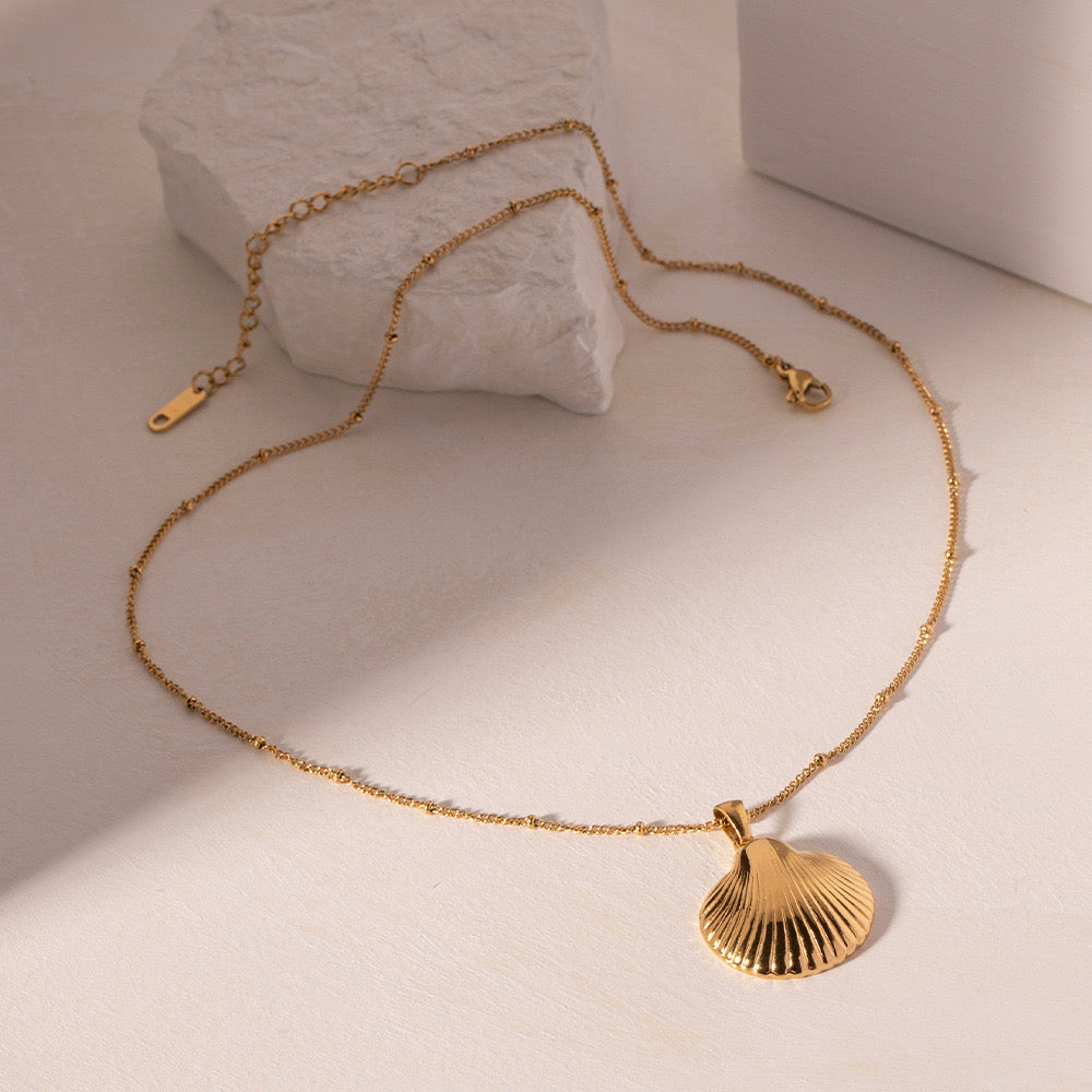 18K Gold Seashell Extra Long Necklace