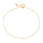 18K Gold Stardust Dainty Chain Necklace