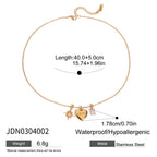 18K Gold Mom Heart Charm Necklace