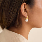 18K Gold Soft Brilliance Pearl Stud Earrings