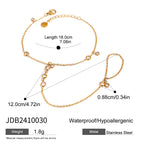 18K Gold Waterproof Trendy Bejeweled Hand Chain Bracelet