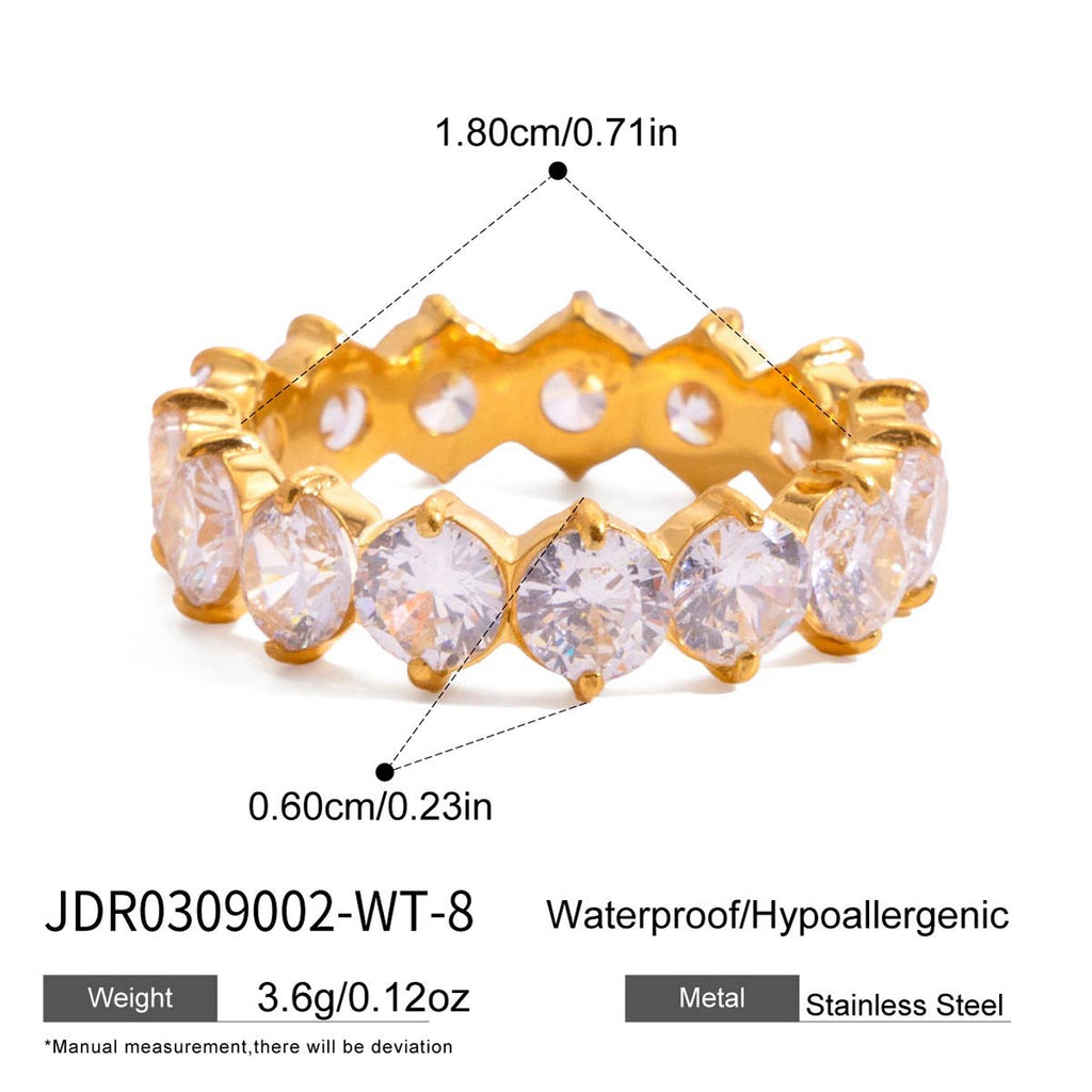 18K Gold Pink Affair Tennis Eternity Ring