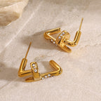18K Gold Chic Triangle Nail Pendant Necklace