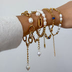 18K Gold Elegance Pearl Bracelet