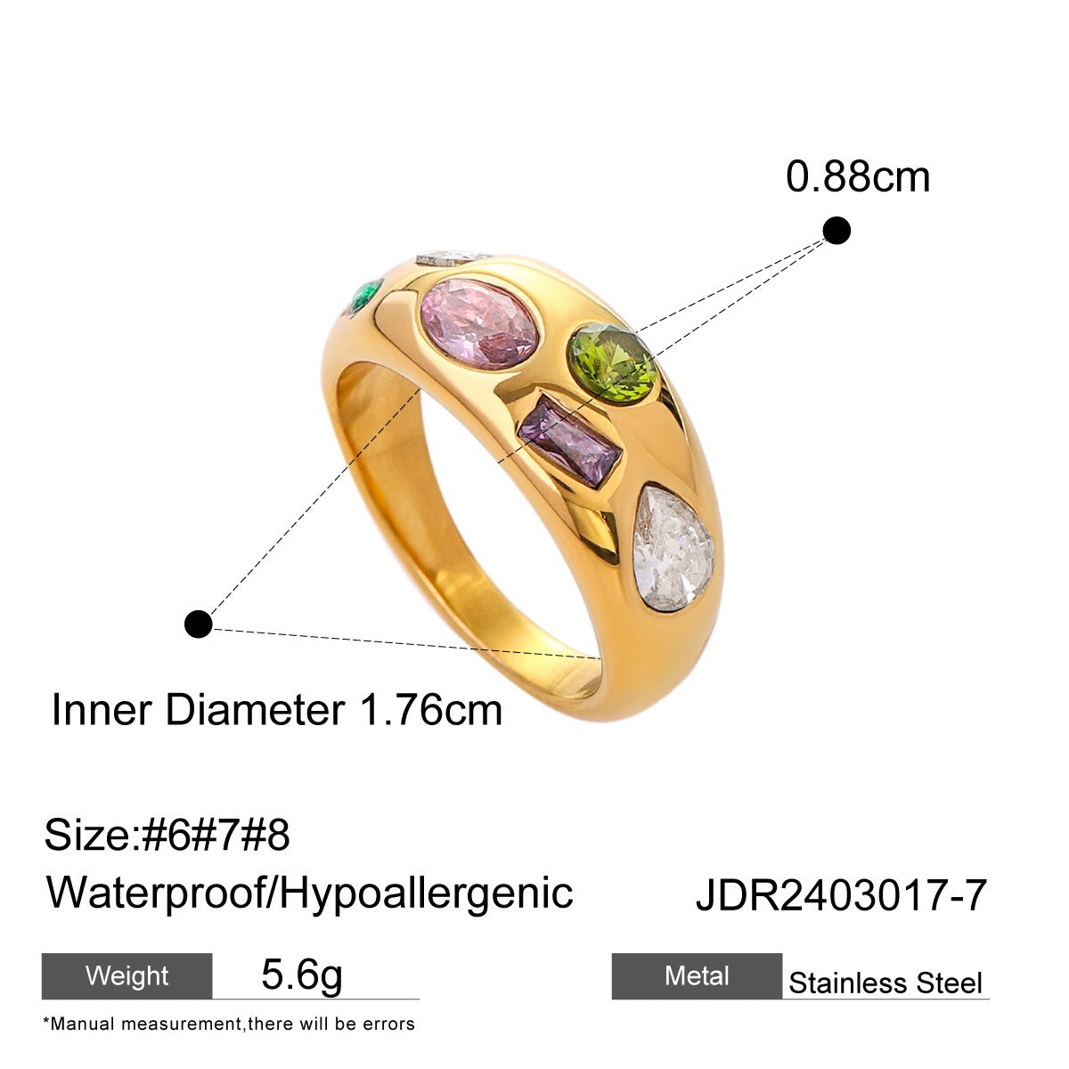 18K Gold Bejeweled Ring