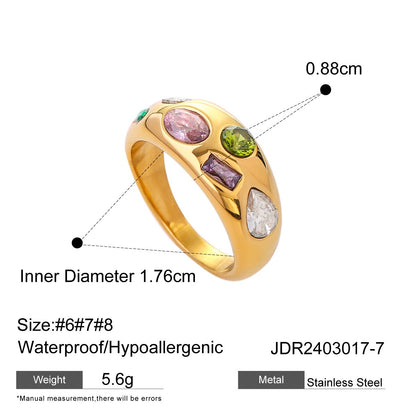 18K Gold Bejeweled Ring