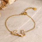 18K Gold Butterfly Bracelet