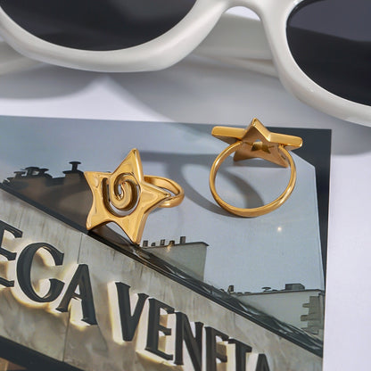 18K Gold Born to Shine Star Statement Ring