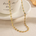 18K Gold Flower Blossom Chain Necklace
