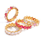18K Gold Pink Affair Tennis Eternity Ring