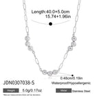 18K Gold Pearl Talk Simple Paper Clip Chain Necklace