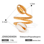 18K Gold Summer Seashell Ring