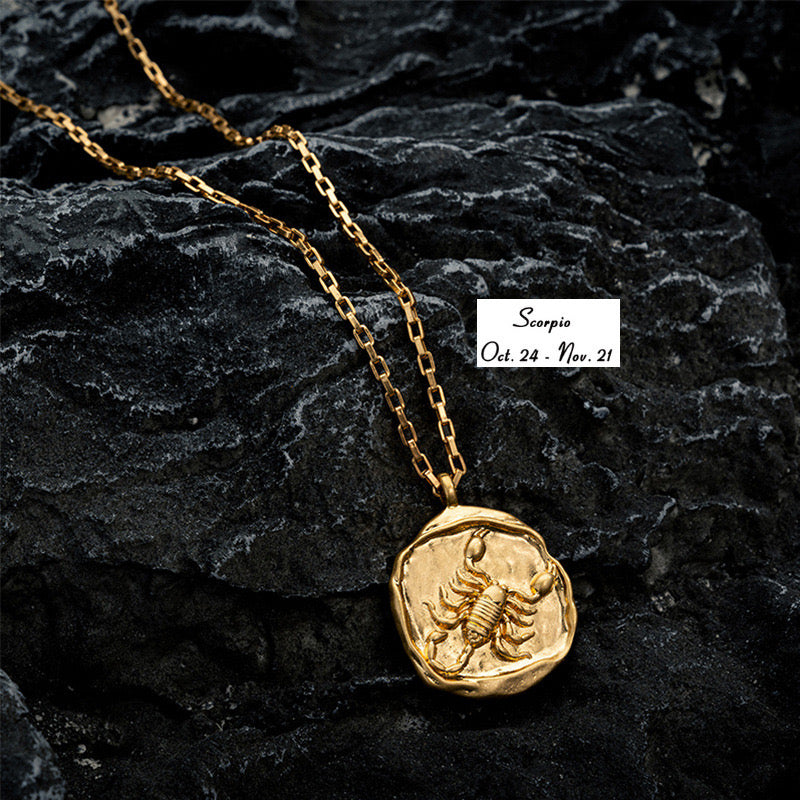 18K Gold Renaissance Zodia Pendant Necklace