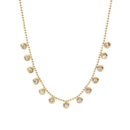 18K Gold Star Sprinkle Choker Necklace