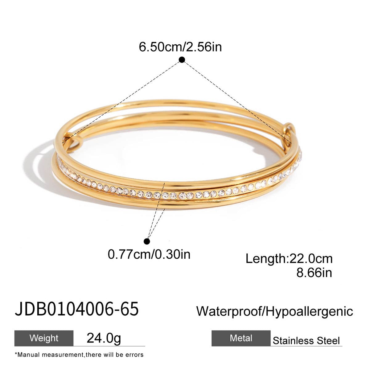 18K Gold and Silver Two Tone Spinelli Slim Bangle Bracelets Stack