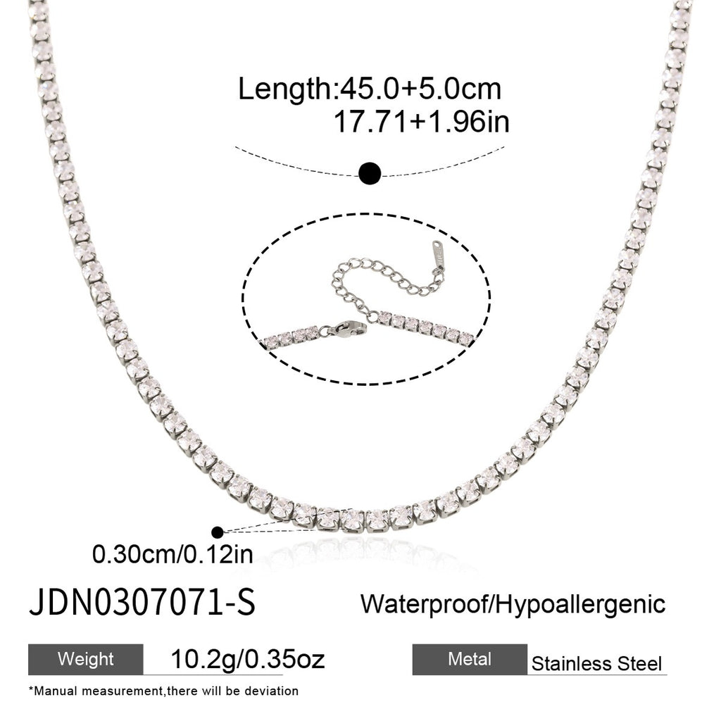 18K Gold and Silver The Socialite Tennis Necklace