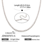 18K Gold and Silver The Socialite Tennis Necklace
