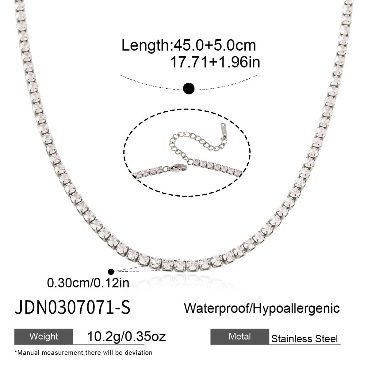 18K Gold and Silver The Socialite Tennis Necklace