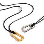 18K Gold Geometric Bubble Pendant Statement Necklace