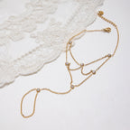 18K Gold Starry Dream Catcher Dainty Hand Chain Bracelet