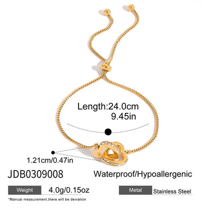 18K Gold Golden Haze Pearl Chain Cuff Bangle Bracelet Stack