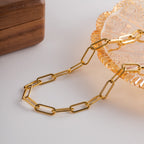 18K Gold Classic Paperclip Chain Necklace