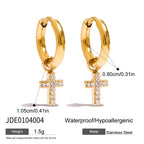 18K Gold Little Wonders Small Hoop Dangle Cartilage Huggie Earrings with Charm