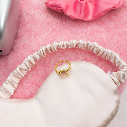 18K Gold Pink Flirt Heart Statement CZ Ring