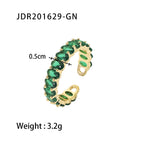 18K Gold Dazzle Bling Tennis Ring