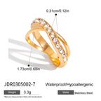 18K Gold and Silver Endless Embrace Eternity Ring