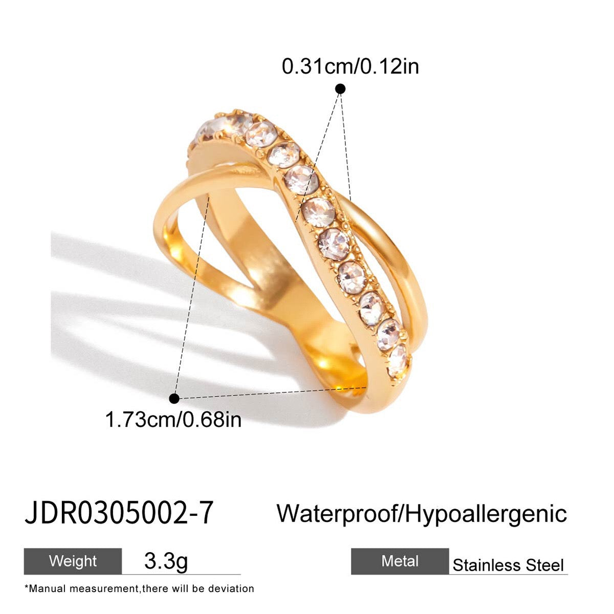 18K Gold and Silver Endless Embrace Eternity Ring