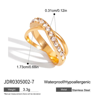 18K Gold and Silver Endless Embrace Eternity Ring