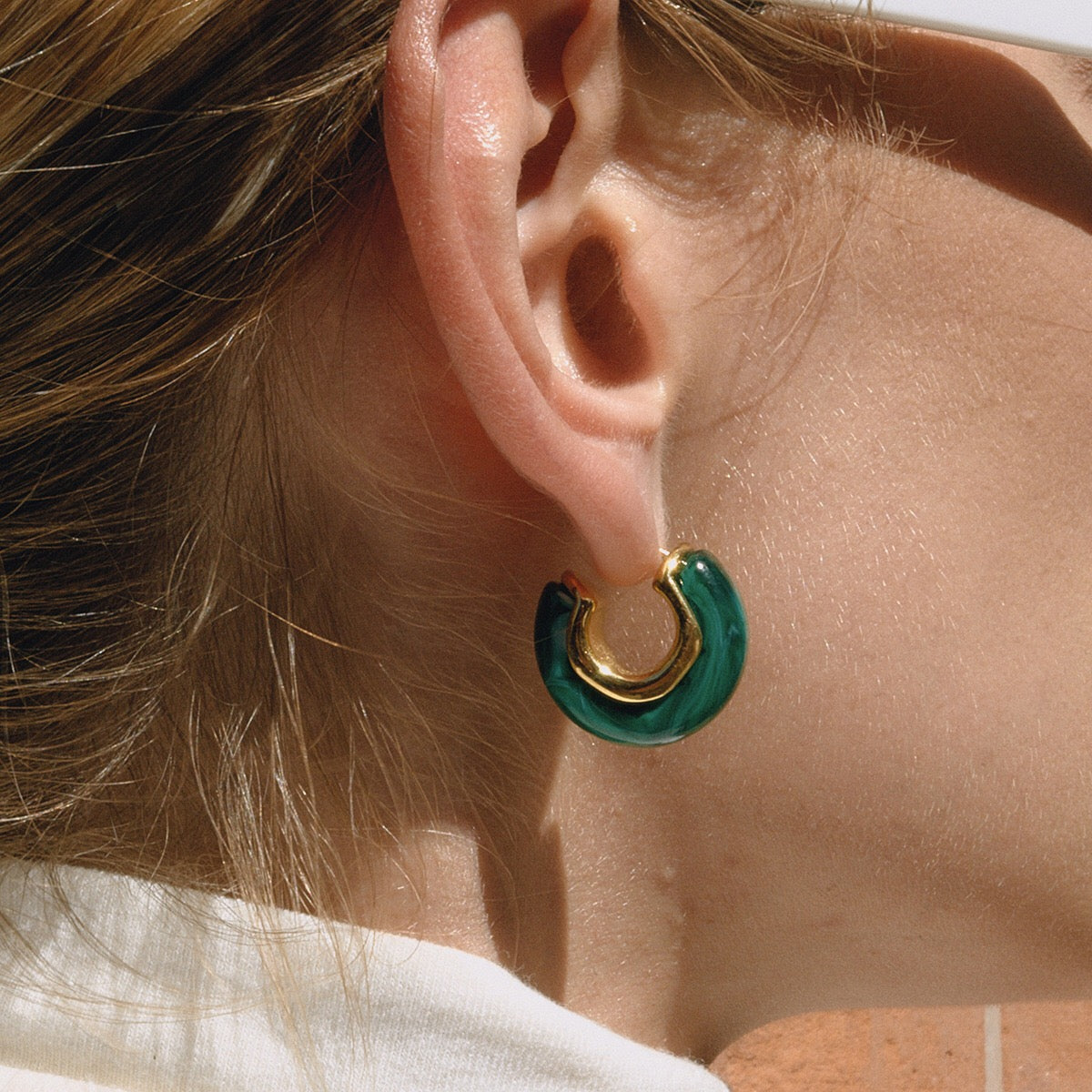 18K Gold Cozy Season Small Hoop Huggie Earrings