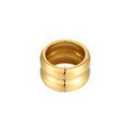 18K Gold Double Bubble Statement Band Ring