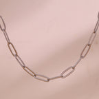 18K Gold Paperclip Necklace