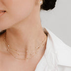 18K Gold Star Sprinkle Chain Layered Necklace Choker