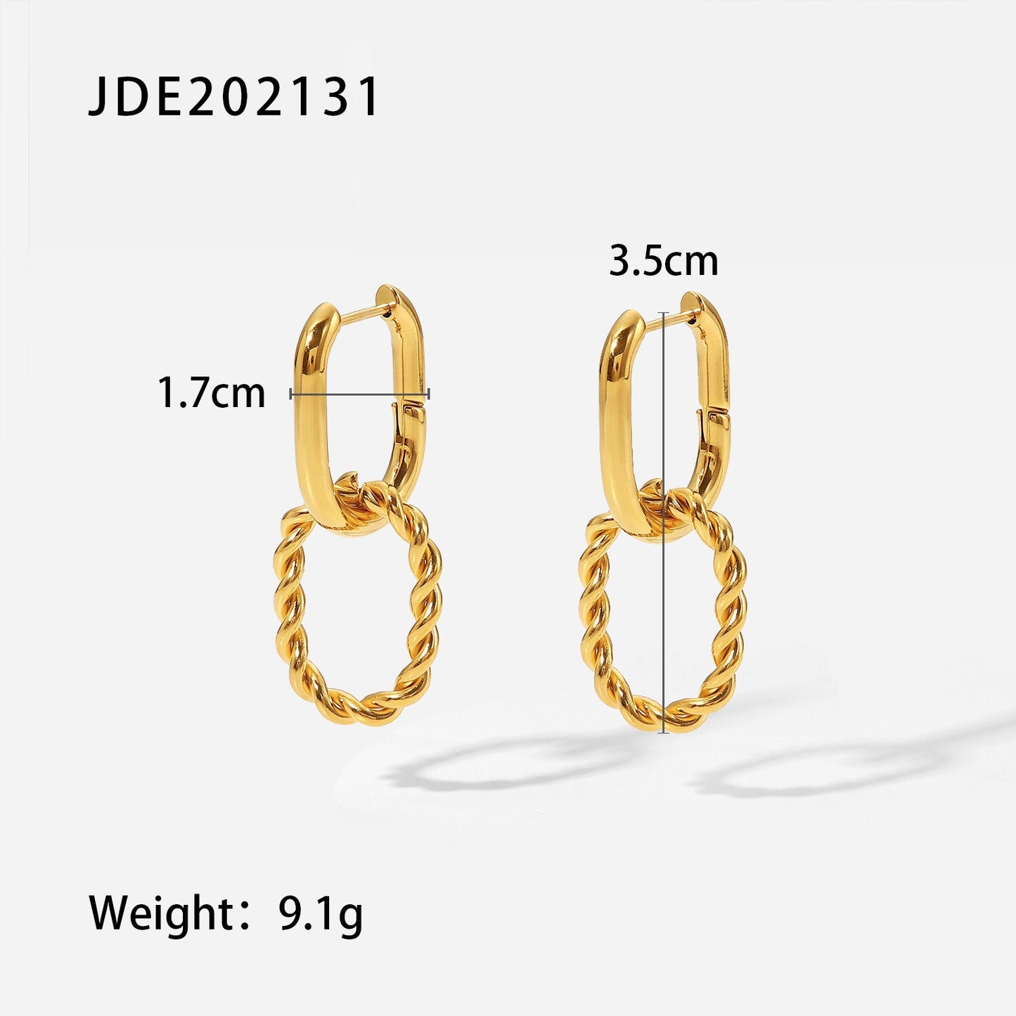 18K Gold Hooked Small Hoop Huggie Earrings