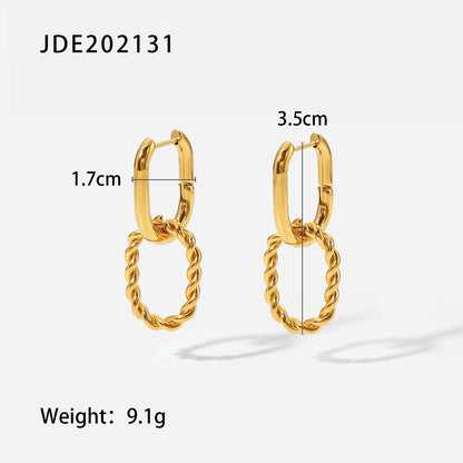 18K Gold Hooked Small Hoop Huggie Earrings