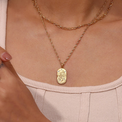 18K Gold Starry Zodiac Pendant Necklace