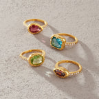 18K Gold The Showstoppers Color Gem Statement Cocktail Ring