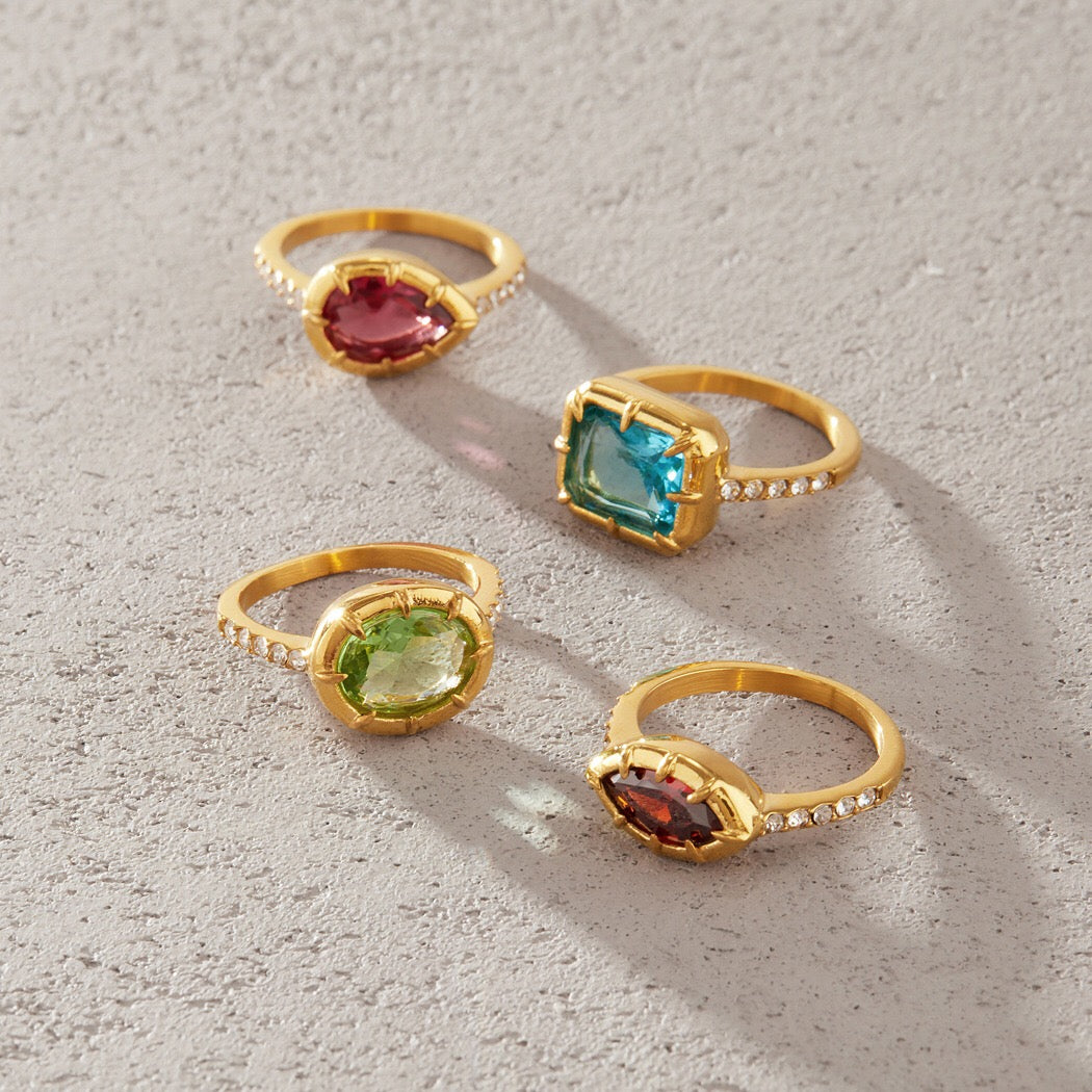 18K Gold The Showstoppers Color Gem Statement Cocktail Ring