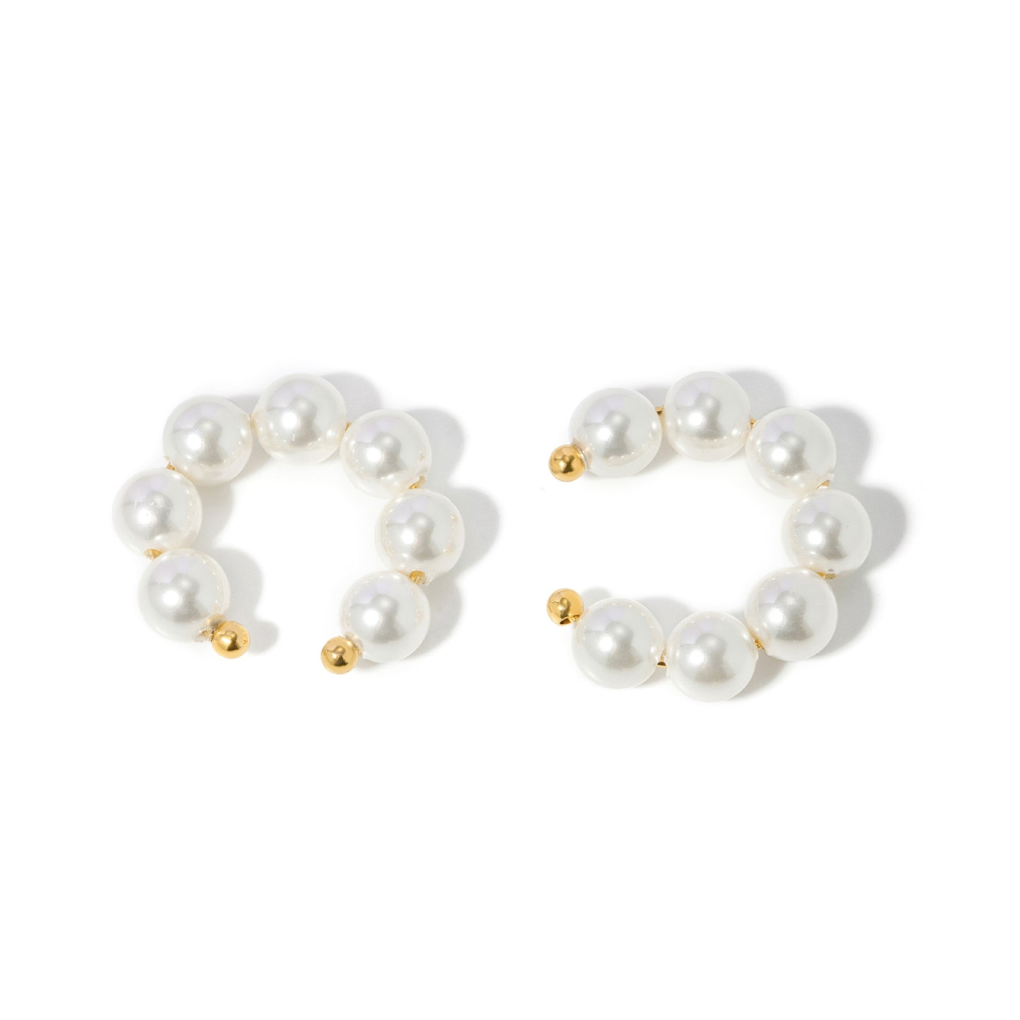 18K Gold Classic Pearl Ear Cuffs